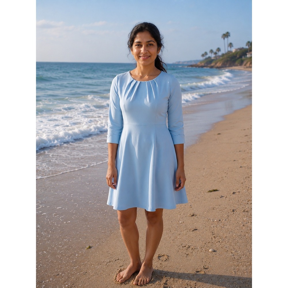 Calvin Klein Fit and Flare Dress Womens